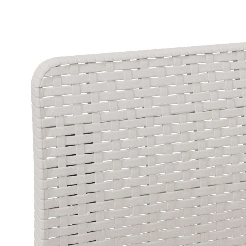 Пейка за градина с Cushions във вид на ратан ПП Бяло