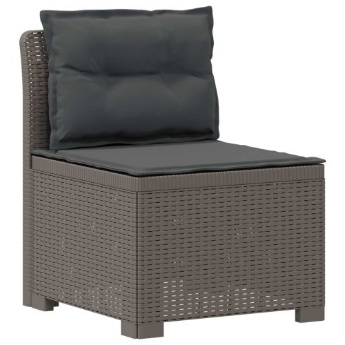Пейка за градина с Cushions във вид на ратан ПП Светлосиво