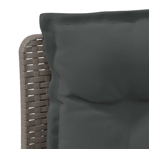 Пейка за градина с Cushions във вид на ратан ПП Светлосиво