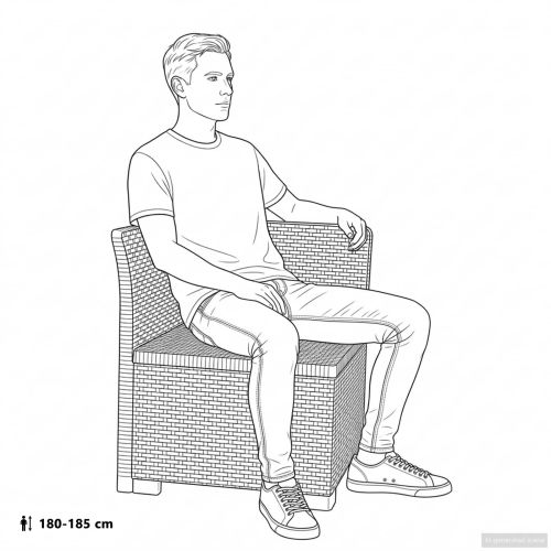 Диван за градина за 2 с възглавници, изглеждащ от ратан ПП Бяло
