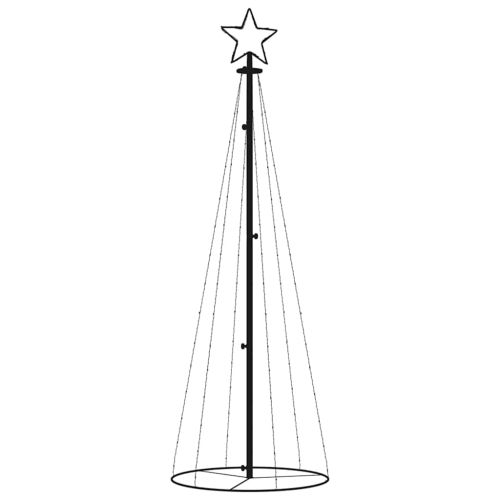 Конусовидна коледна елха, многоцветна, 108 LED, 70x180 см