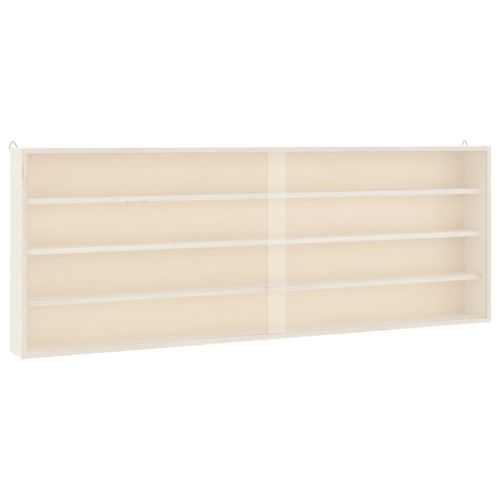 Дървена колекционерска витрина с врати 100x8,5x37 см