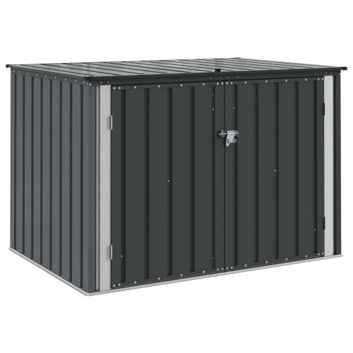 Кутия за съхранение в градината Черно 151,5 x 107 x 100 см