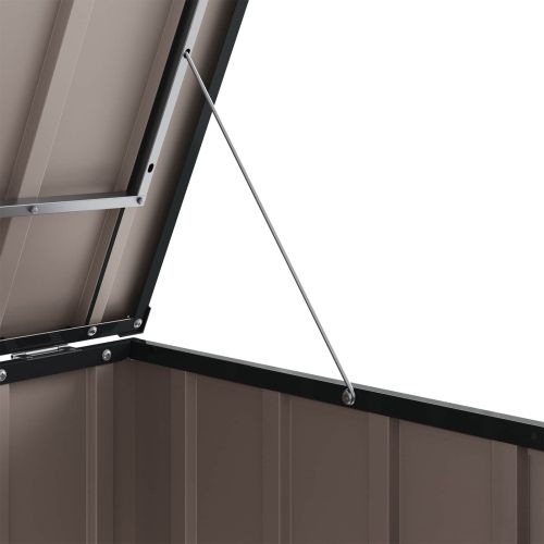 Кутия за съхранение в градината Черно 151,5 x 107 x 100 см