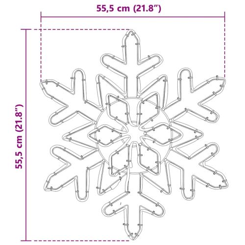 Коледна снежинка Синьо 55.5 x 55.5 x 0.75 см ПВЦ