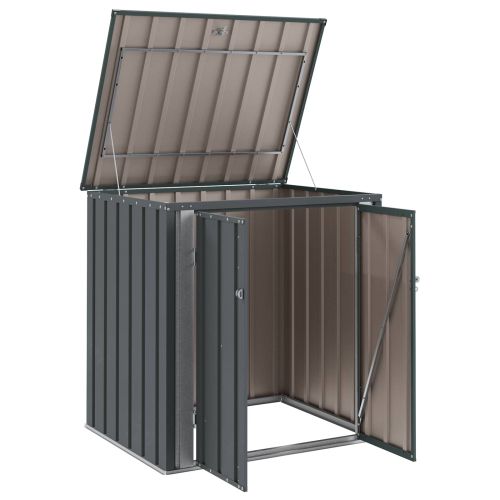 Кутия за съхранение в градината Черно 101,5 x 82 x 100 см