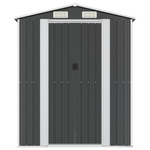 Градинска барака антрацит 192x606x223 см поцинкована стомана