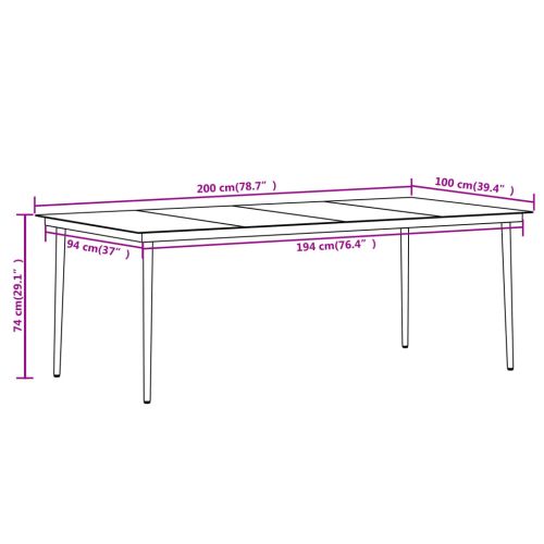 Градински комплект с възглавници, 9 части, полиратан и стъкло