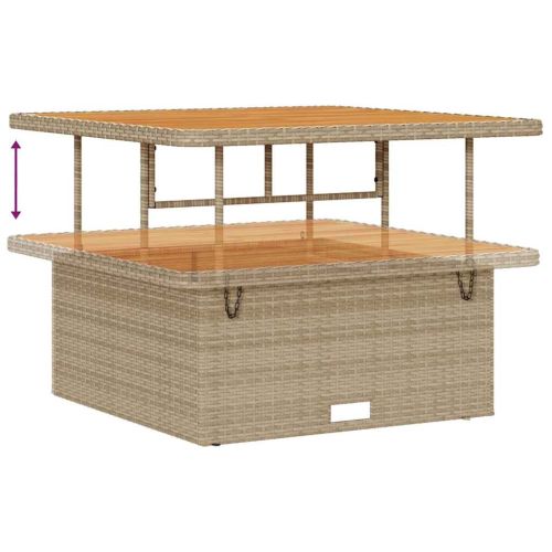 Градински Софа Комплект 12 бр. Бежово полиратан