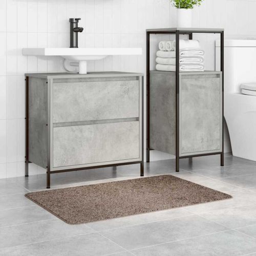 Килимче за баня с антихлъзгаща повърхност Кафяво 60 x 90 cm ПП