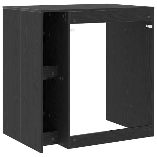 Шкаф за пералня Черния дъб 87 x 60 x 89 см Инженерна дървесина