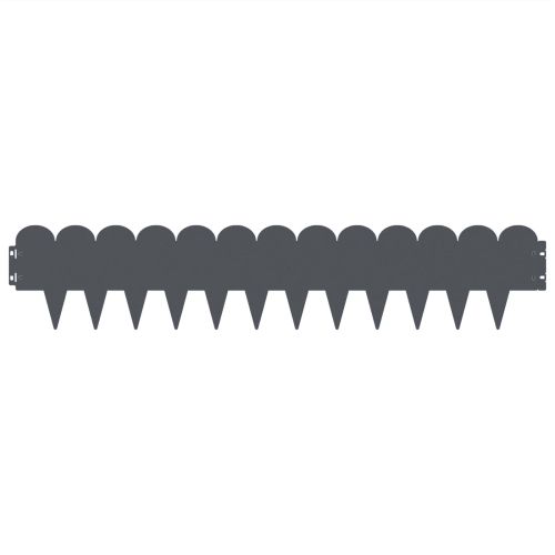 Ограда за трева 30 pcs 103 x 20 см Стомана Антрацит