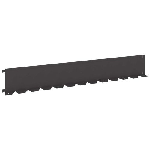 Ограда за трева 10 pcs 102 x 15 x 4 см Стомана Черно