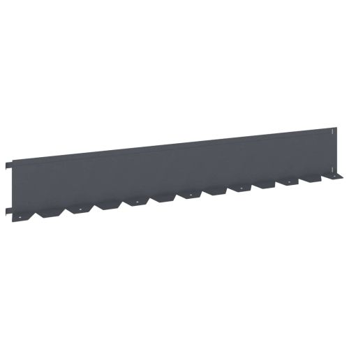 Ограда за трева 10 pcs 102 x 15 x 4 см Стомана Антрацит