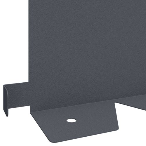 Ограда за трева 20 pcs 102 x 15 x 4 см Стомана Антрацит