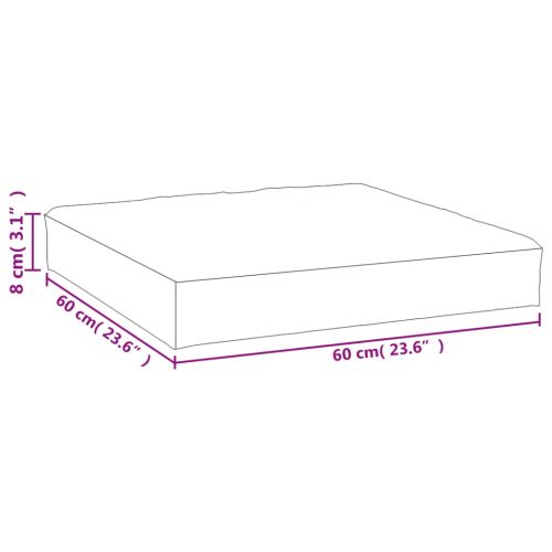 Палетна възглавница синьо-бяло райе 60x60x8 см Оксфорд плат