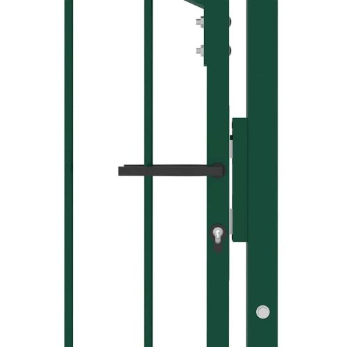 Оградна порта EMMEN с шипове, стомана, 104x109,5 см, зелена