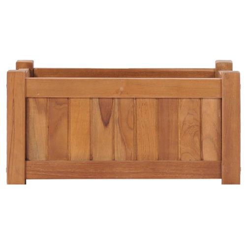 Повдигната леха, 50x25x25 см, тиково дърво масив