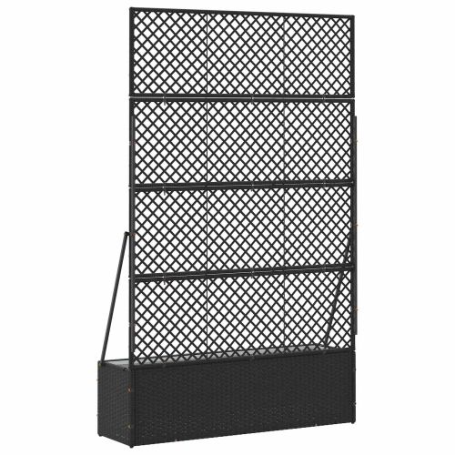 Садово решетъчно саксийно Черен 105 x 30 x 170 см Метал