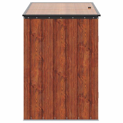Кутия за съхранение в градината Кафяво 151,5 x 82 x 110,5 см