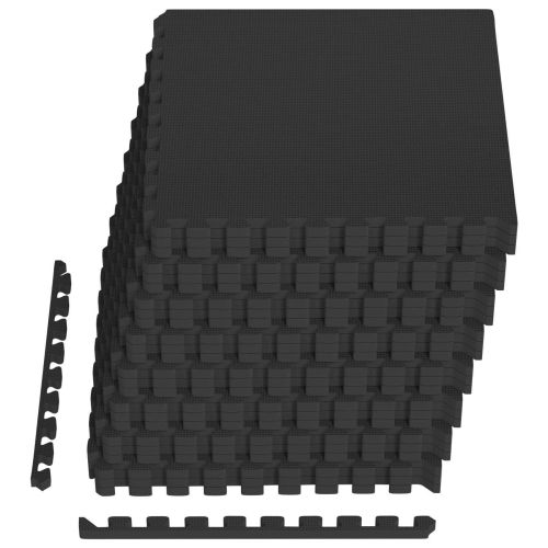 Мокети 24 pcs Черно 8,64 m² EVA Пяна
