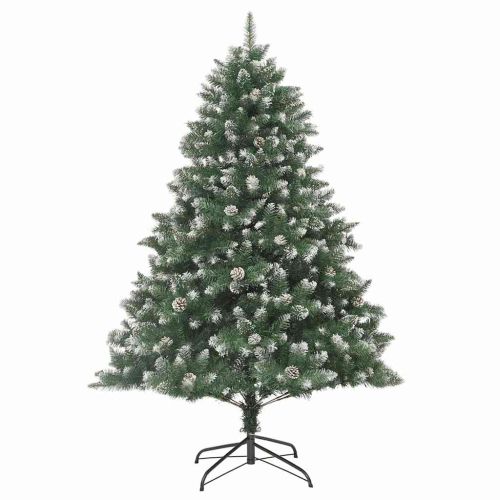 С изкуствено коледно дърво с 300 LED светодиода Зелен 210 cm