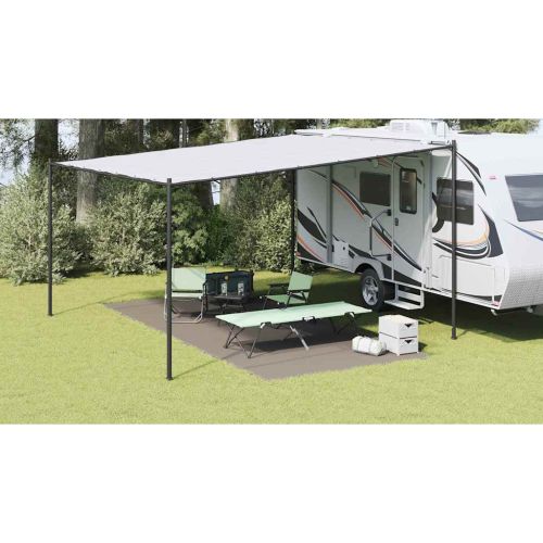 Килим за палатка Светлосиво 550 x 250 cm Полиетилен