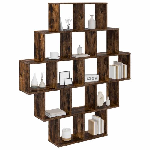 Стенен рафт Опушен дъб 120 x 20 x 136 см Инженерна дървесина