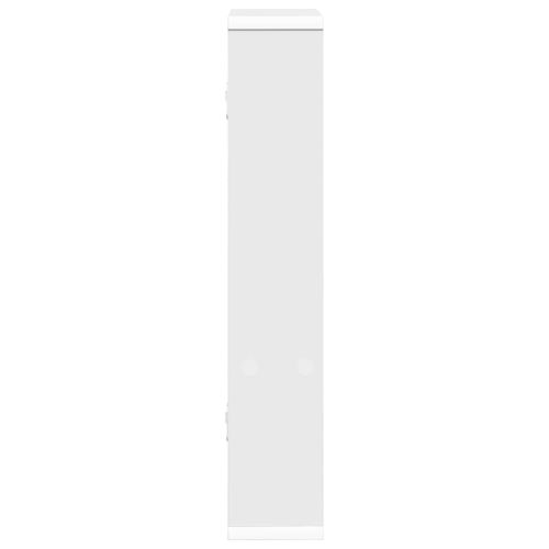 Стенен рафт Бяло 60 x 11 x 60 см Инженерна дървесина