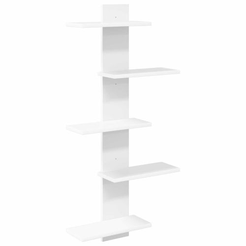 Плаваща стена Бяло 48,5 x 15 x 101 см Инженерна дървесина