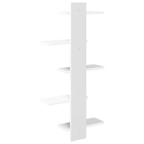 Плаваща стена Бяло 48,5 x 15 x 101 см Инженерна дървесина