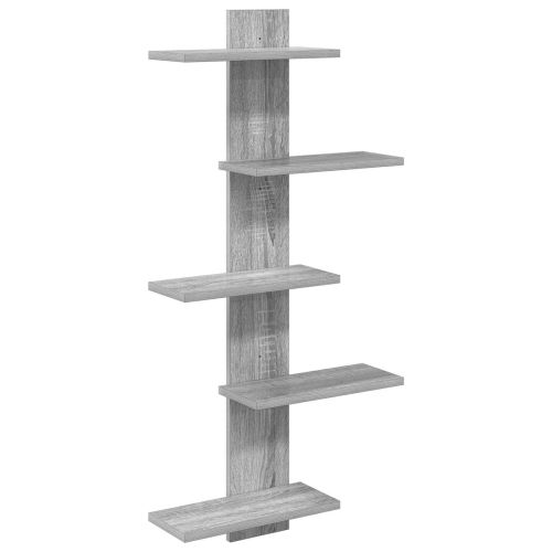 Плаваща стена Сив Сонома 48,5 x 15 x 101 см Инженерна дървесина