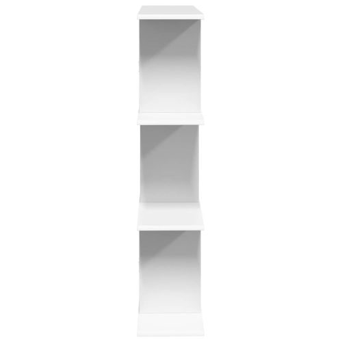 Стенен рафт Бяло 102 x 20 x 96 см Инженерна дървесина
