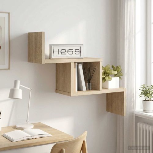 Стенен рафт Дъб сонома 48 x 15 x 42 см Инженерна дървесина