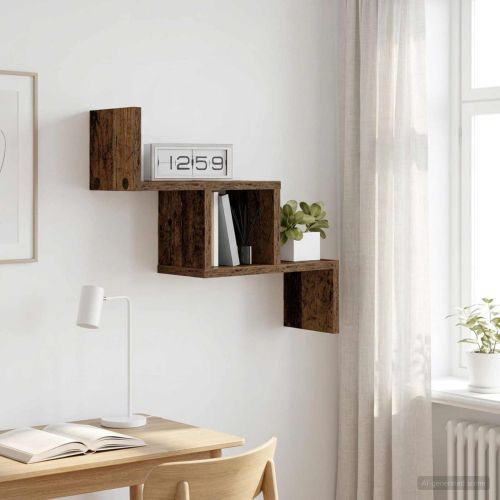 Стенен рафт Старо дърво 48 x 15 x 42 см Инженерна дървесина