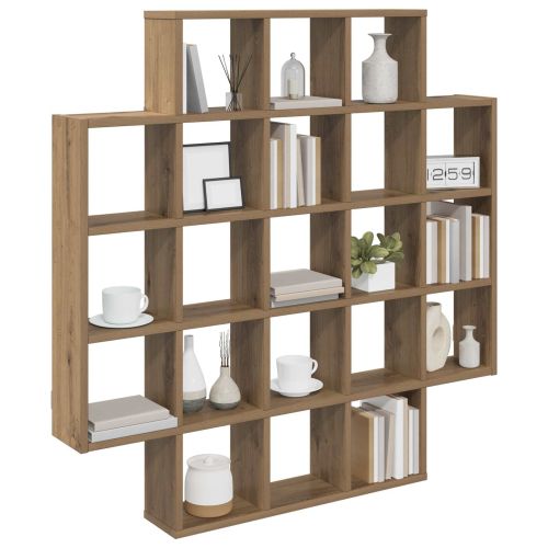 Стенен рафт Дъб артизан 100 x 13 x 100 см Инженерна дървесина