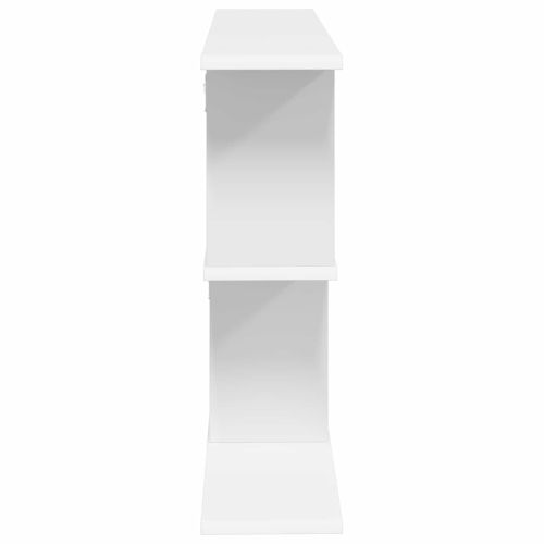 Стенен рафт Бяло 80 x 15 x 50,5 см Инженерна дървесина