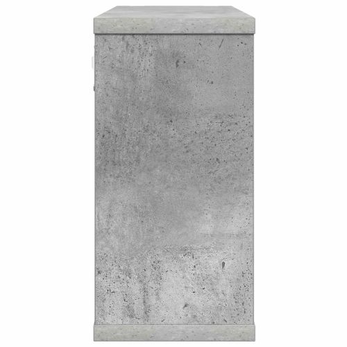 Плаващи рафтове 2 бр. Бетонно сиво 80 x 15 x 30 см