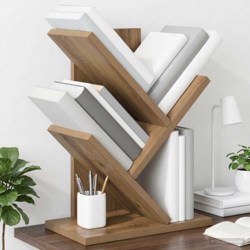 Дървена библиотека 3-тирe 30 x 18 x 40 см Инженерна дървесина