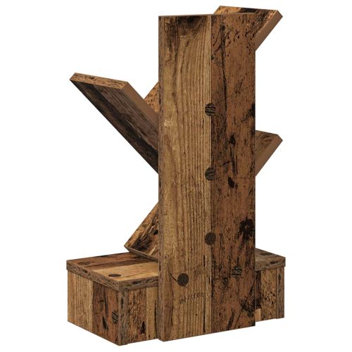 Дървена библиотека 3-тирe 30 x 18 x 48 см Инженерна дървесина