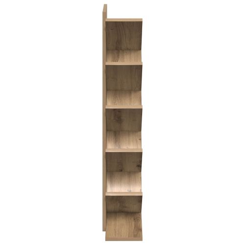 Дървена етажерка за книги с 6 нива 30 x 18 x 100 см Дъб артизан
