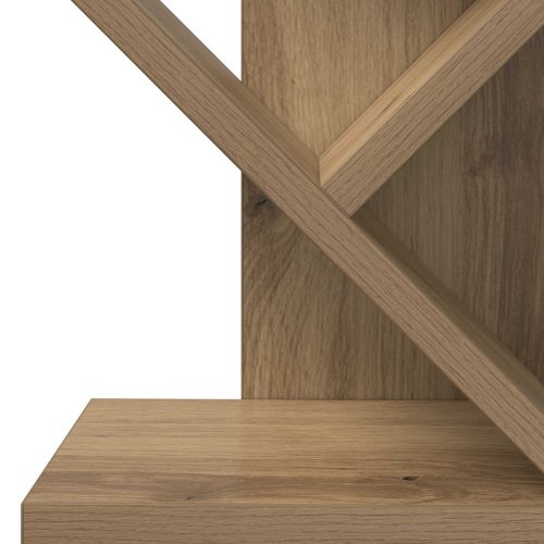 Дървена етажерка за книги с 6 нива 30 x 18 x 100 см Дъб артизан