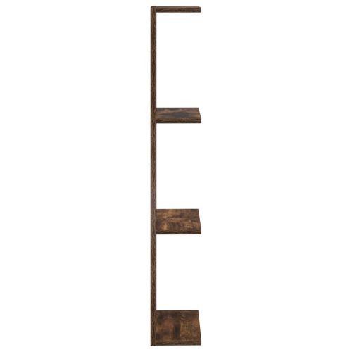 Стенен рафт 2 бр. Опушен дъб 22 x 15 x 100 см