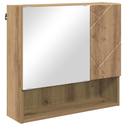 Шкаф с огледало Дъб 59 x 17 x 55 см Инженерна дървесина