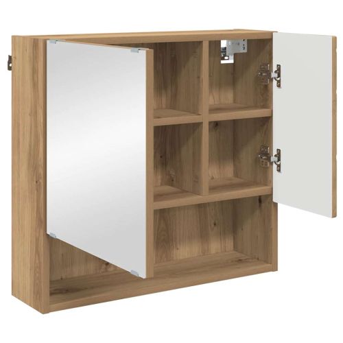 Шкаф с огледало Дъб 59 x 17 x 55 см Инженерна дървесина