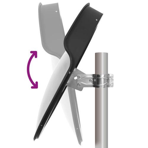 Огледало за трафик с изпъкнала форма за открито Черно Ø75 cm