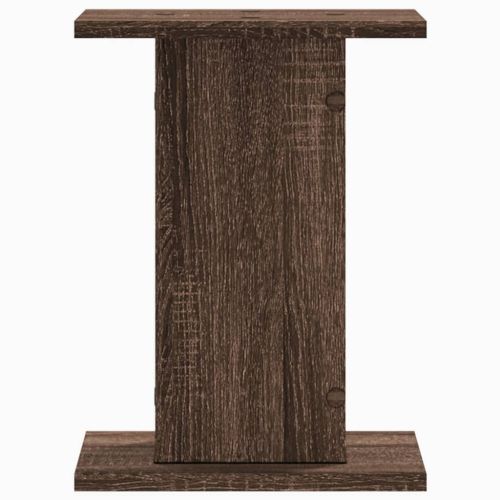 Стойки за тонколони 2 бр кафяв дъб 30x30x40 см инженерно дърво