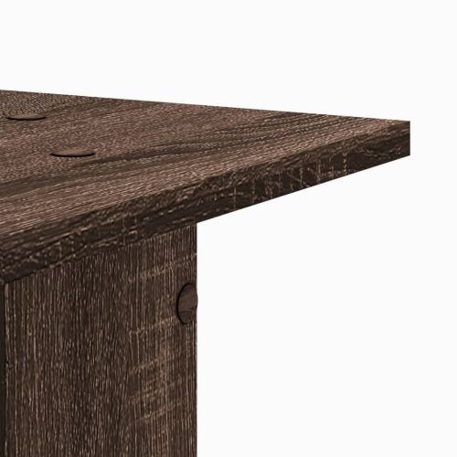 Стойки за тонколони 2 бр кафяв дъб 30x30x40 см инженерно дърво
