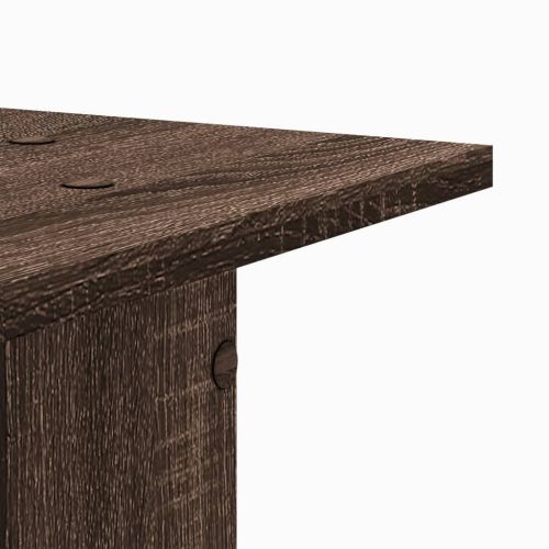 Стойки за растения 2 бр кафяв дъб 30x30x40 см инженерно дърво