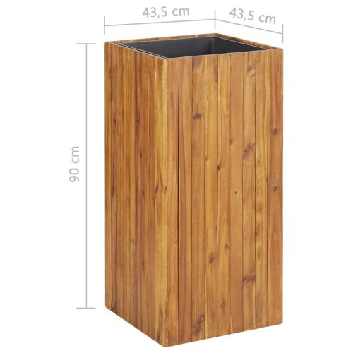 Градинска повдигната леха 43,5x43,5x90 см акация масив